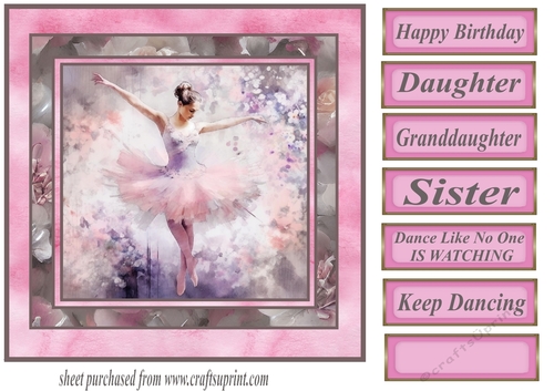 Ballet is the pointe card front 6