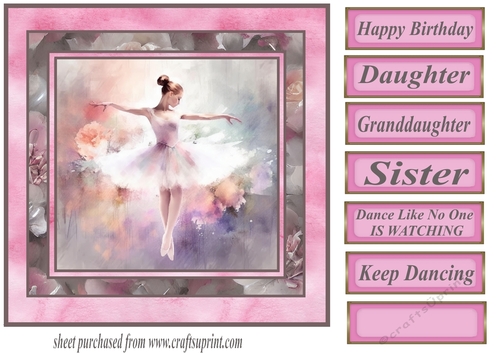 Ballet is the pointe card front 7
