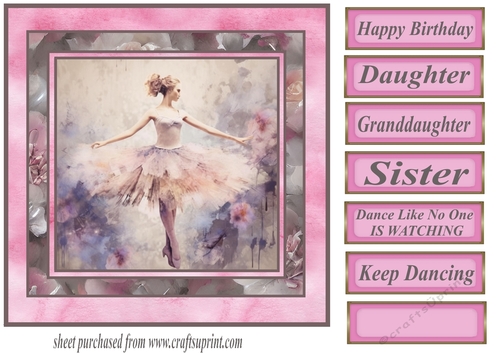 Ballet is the pointe card front 8