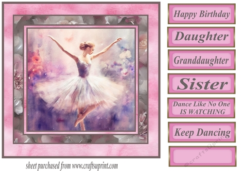 Ballet is the pointe card front 9