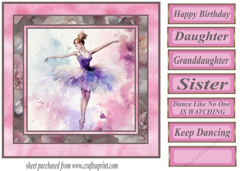 Ballet is the pointe card front 10