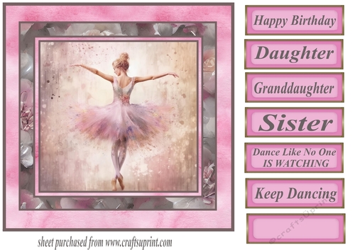 Ballet is the pointe card front 11