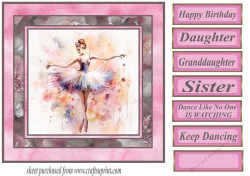 Ballet is the pointe card front 12