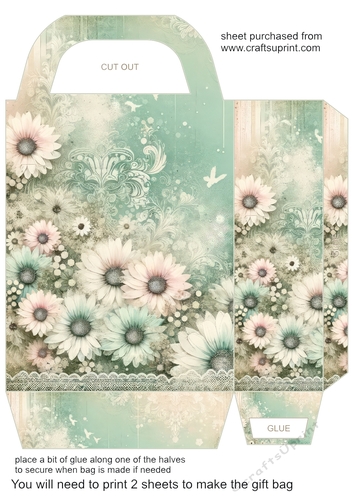 Pastel daisy gift bag 1