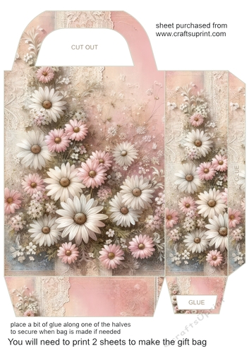 Pastel daisy gift bag 3