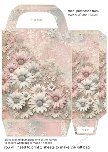 Pastel daisy gift bag 4
