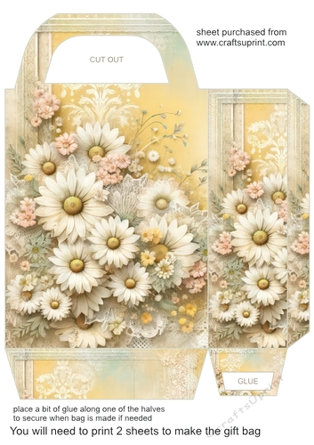 Pastel daisy gift bag 7