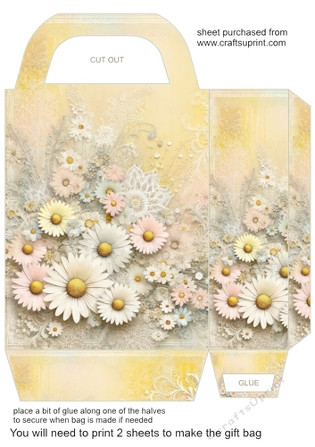 Pastel daisy gift bag 8