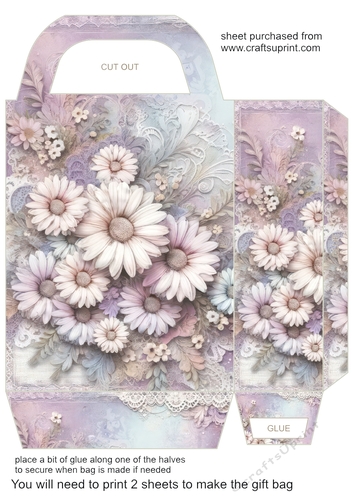 Pastel daisy gift bag 9