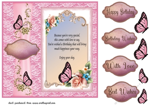 Birthday butterfly card front 2