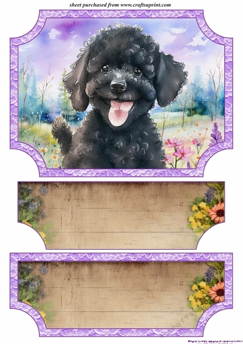 Floral happy puppy easel topper and layered stopper (no base included)7