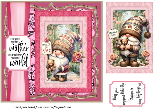 Mothers day gnome card front 3