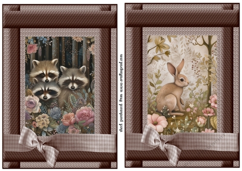 2 Woodland animal card fronts 2