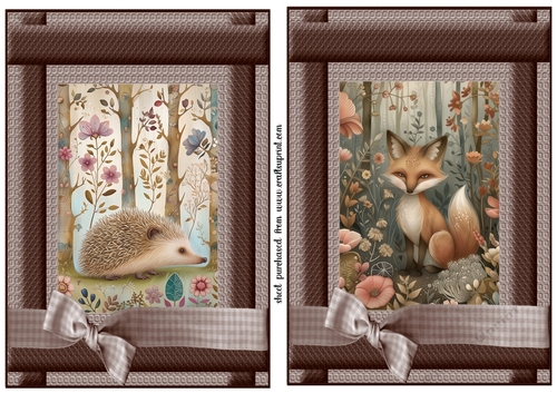 2 Woodland animal card fronts 4
