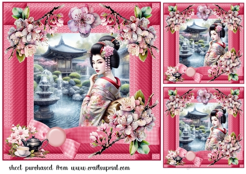 3 Japanese scene card fronts/toppers 3