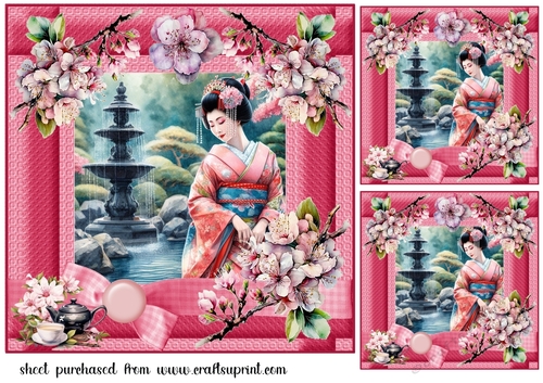 3 Japanese scene card fronts/toppers 5