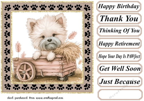 Its a dogs life on the farm card front 5