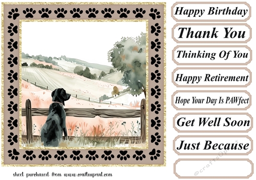 Its a dogs life on the farm card front 12