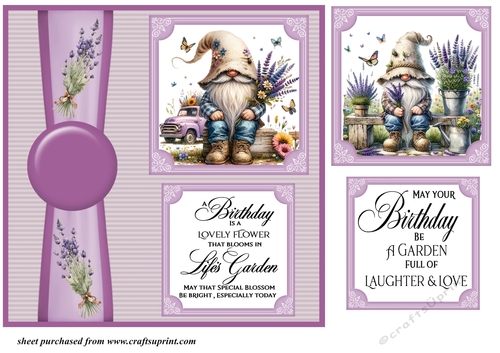 2 Panel lavender gnome card front 1