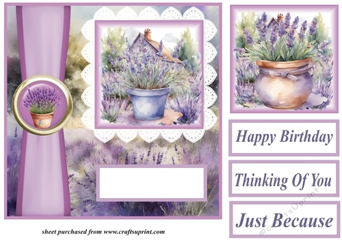 Lavender pot card front 2