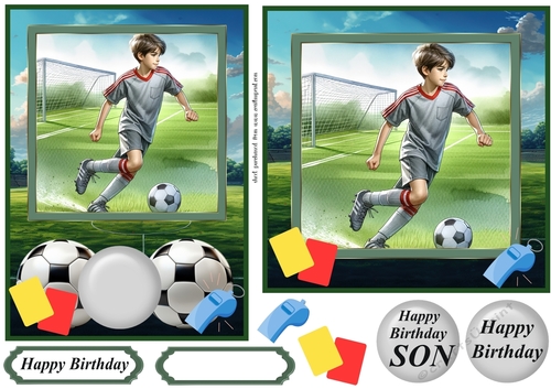 6x6 and 5x7 Football card front 2