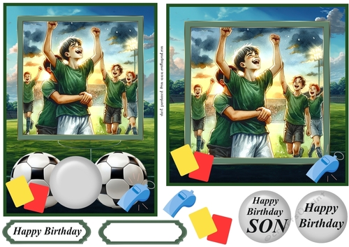 6x6 and 5x7 Football card front 3