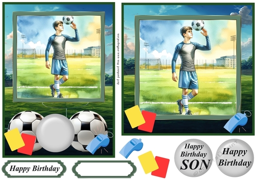 6x6 and 5x7 Football card front 4