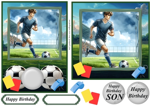 6x6 and 5x7 Football card front 5