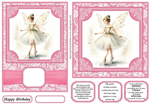 6x6 and 5x7 Ballerina card fronts 1