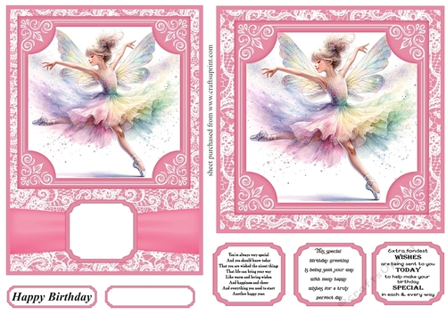6x6 and 5x7 Ballerina card fronts 2