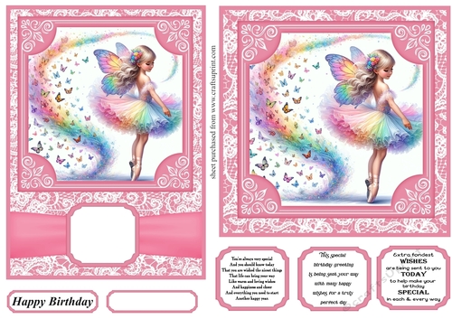 6x6 and 5x7 Ballerina card fronts 3
