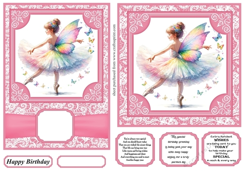 6x6 and 5x7 Ballerina card fronts 5