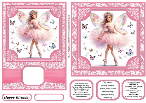 6x6 and 5x7 Ballerina card fronts 6