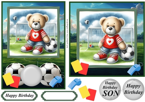6x6 and 7x5 Football ted card fronts 7