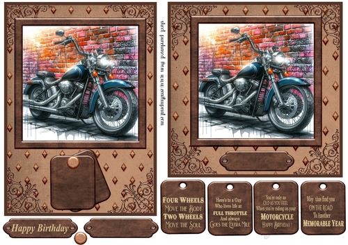 6x6 and 7x5 aprox graffiti wall and motorbike card fronts 6