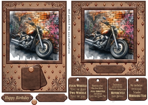 6x6 and 7x5 aprox graffiti wall and motorbike card fronts 12