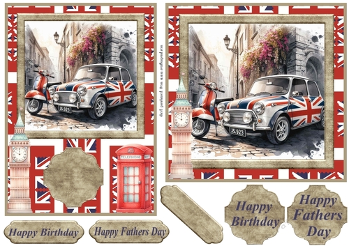 6x6 and 7x5 aprox Mini and scooter card fronts 6