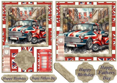 6x6 and 7x5 aprox Mini and scooter card fronts 8