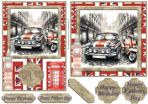 6x6 and 7x5 aprox Mini and scooter card fronts 14