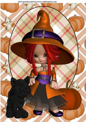Little Witch Halloween Topper Set 2 7
