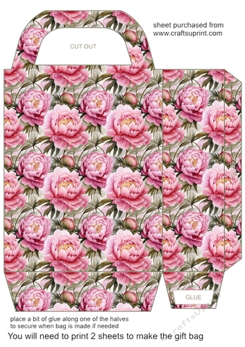 Peonies gift bag 3