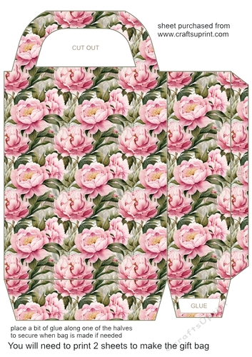 Peonies gift bag 5