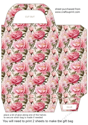 Peonies gift bag 6