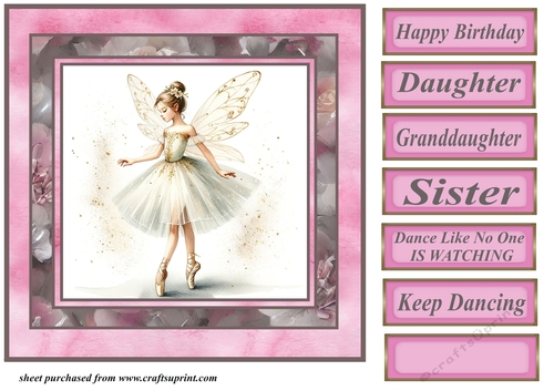 Fairy dance like no one is watching card front 1