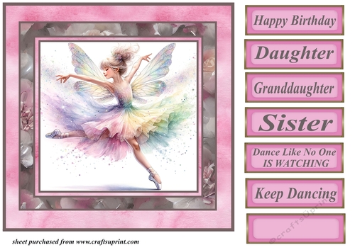 Fairy dance like no one is watching card front 3