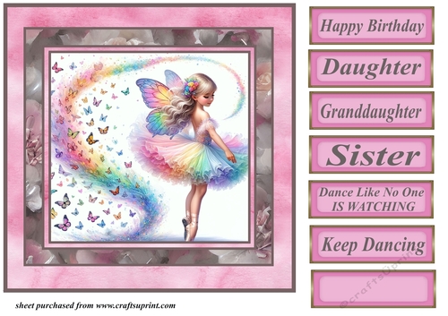 Fairy dance like no one is watching card front 4