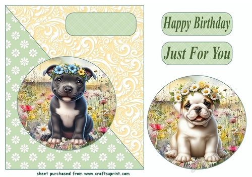 Floral pup card front (new) 8