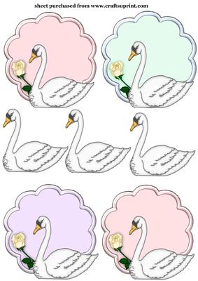 4 Swan Toppers