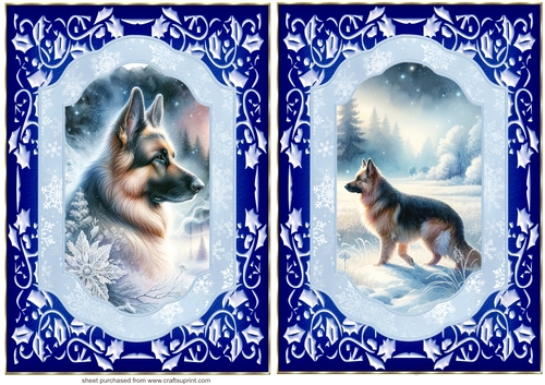 2 Blue winter GSD card fronts 1