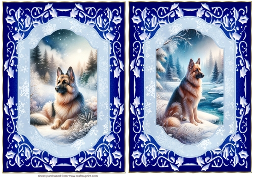 2 Blue winter GSD card fronts 2